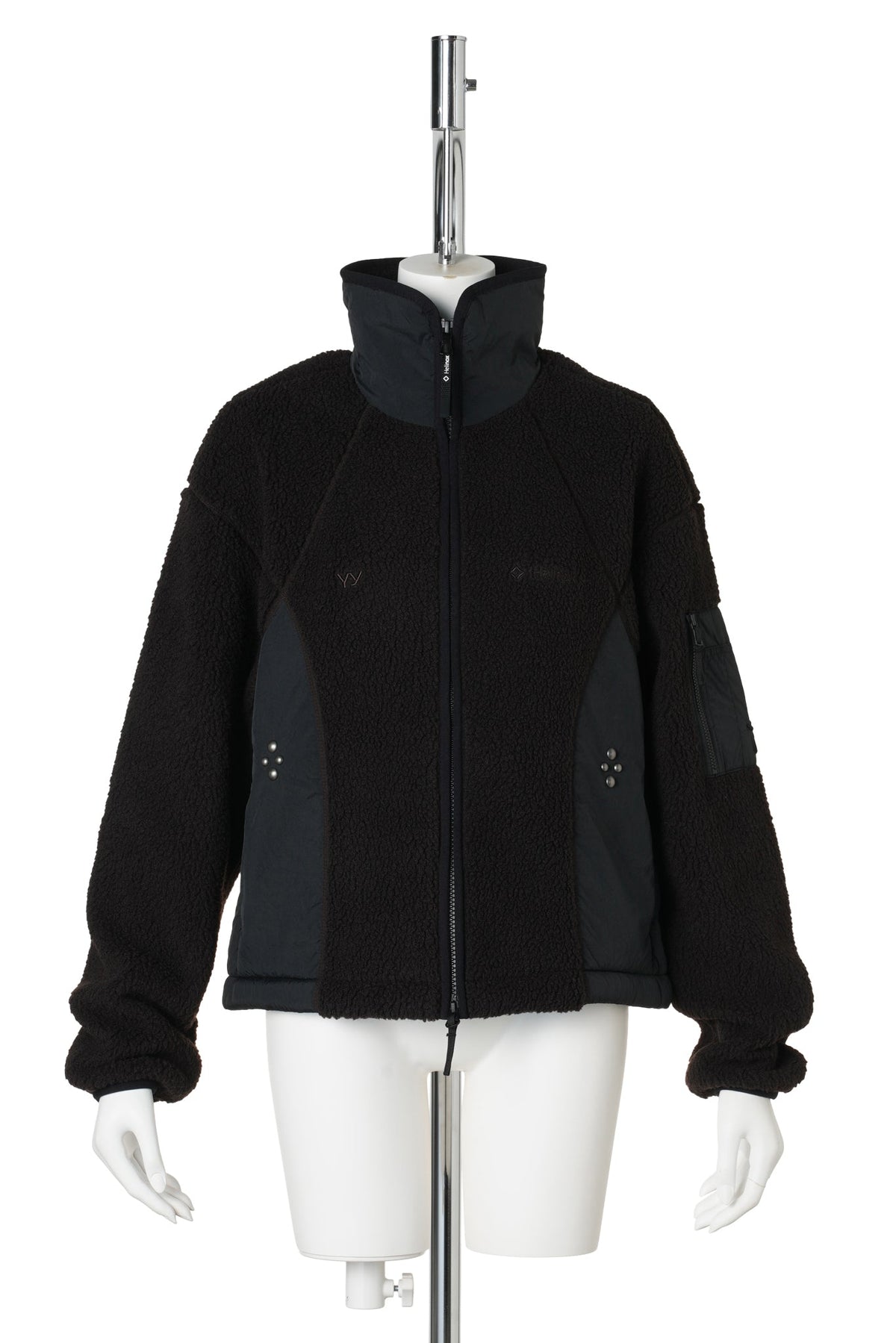 OPEN YY x HELINOX STUD FLEECE ZIP UP / DARK BROWN