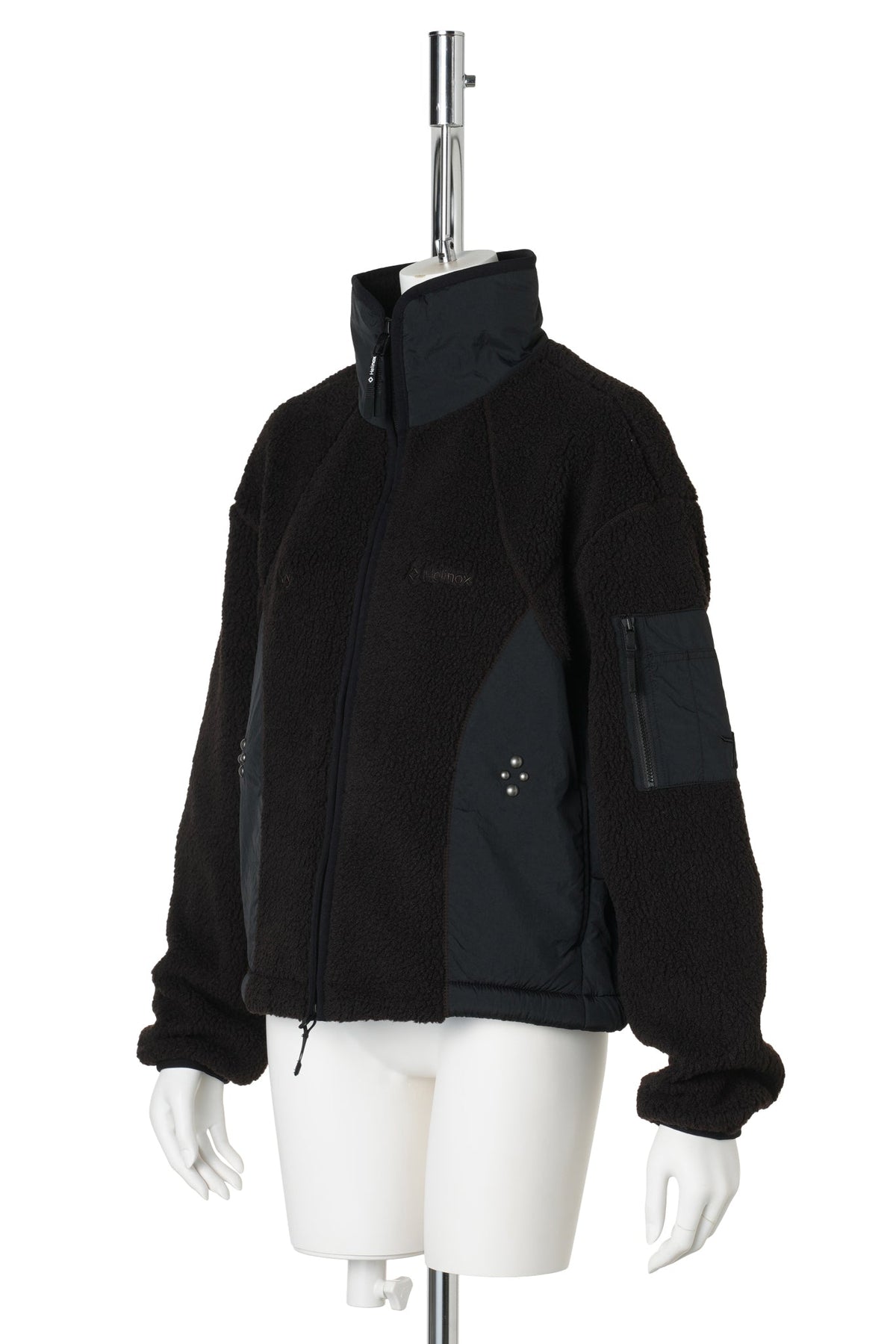 OPEN YY x HELINOX STUD FLEECE ZIP UP / DARK BROWN