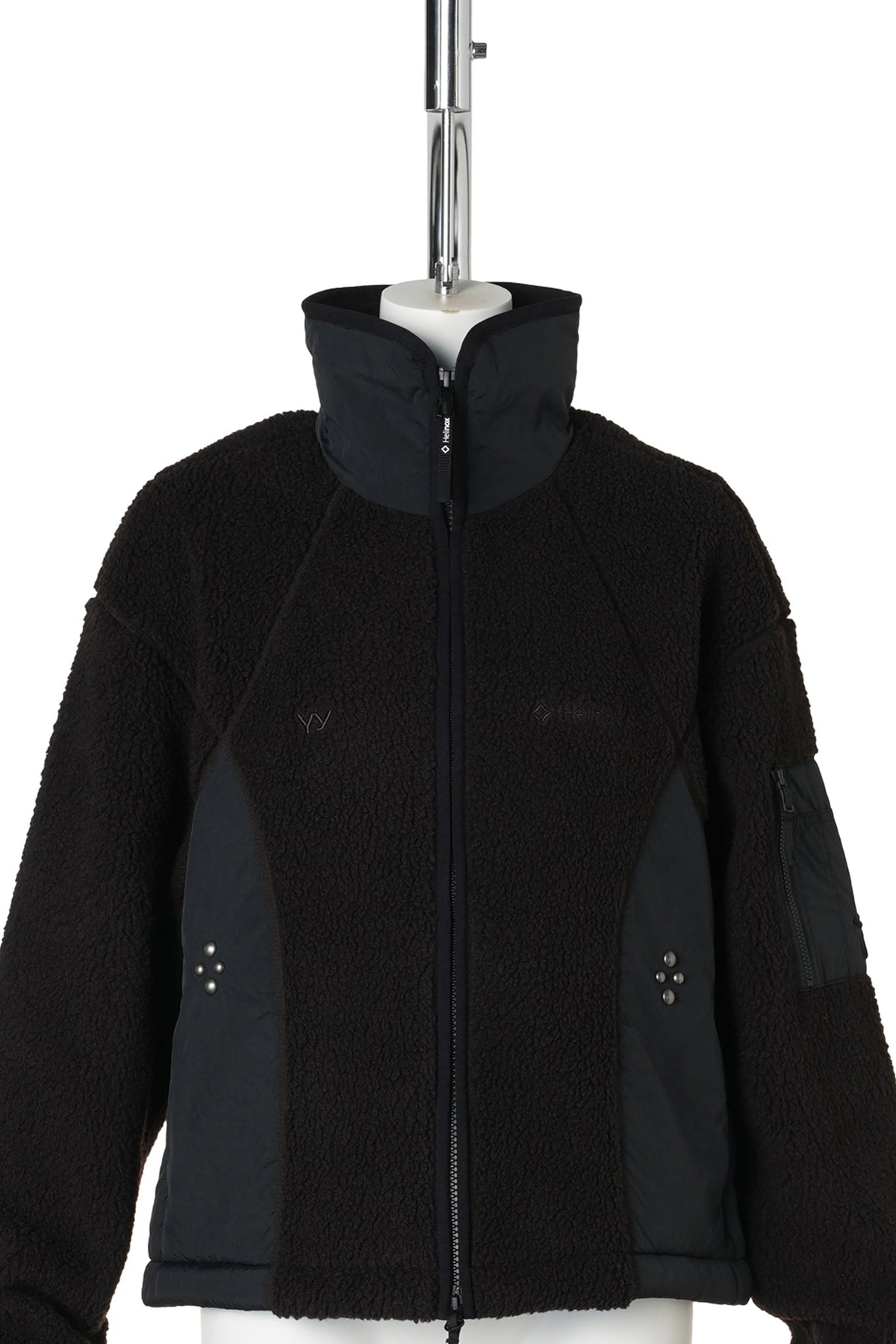 OPEN YY x HELINOX STUD FLEECE ZIP UP / DARK BROWN