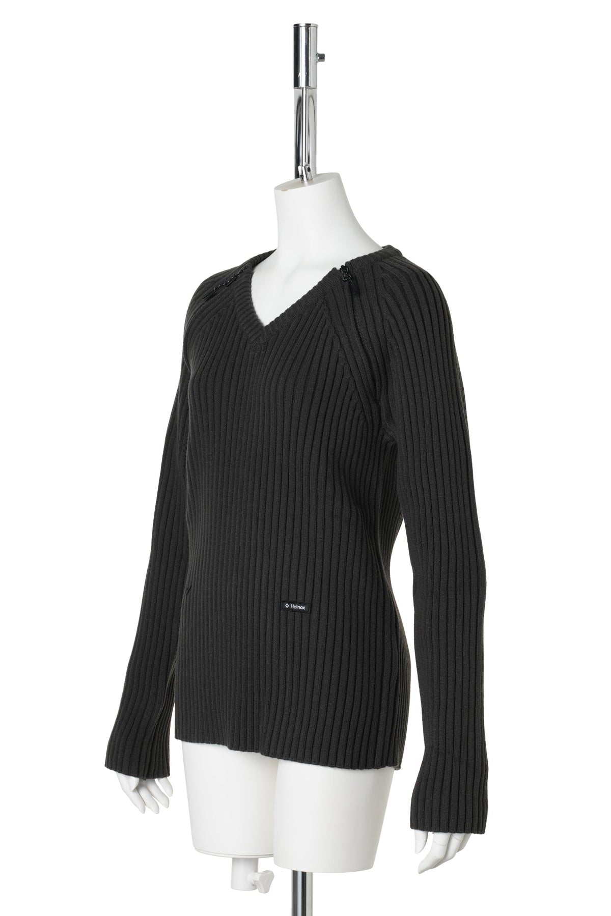 OPEN YY x HELINOX ZIP SLIT KNIT / CHARCOAL GRAY