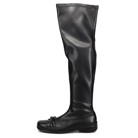 THIGH HIGH BALLET BOOTS / BLACK