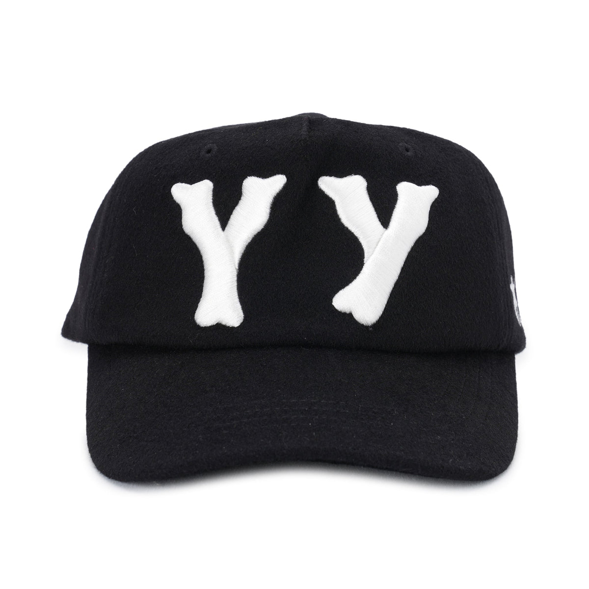 YY WOOL HEART BONE BALL CAP / BLACK