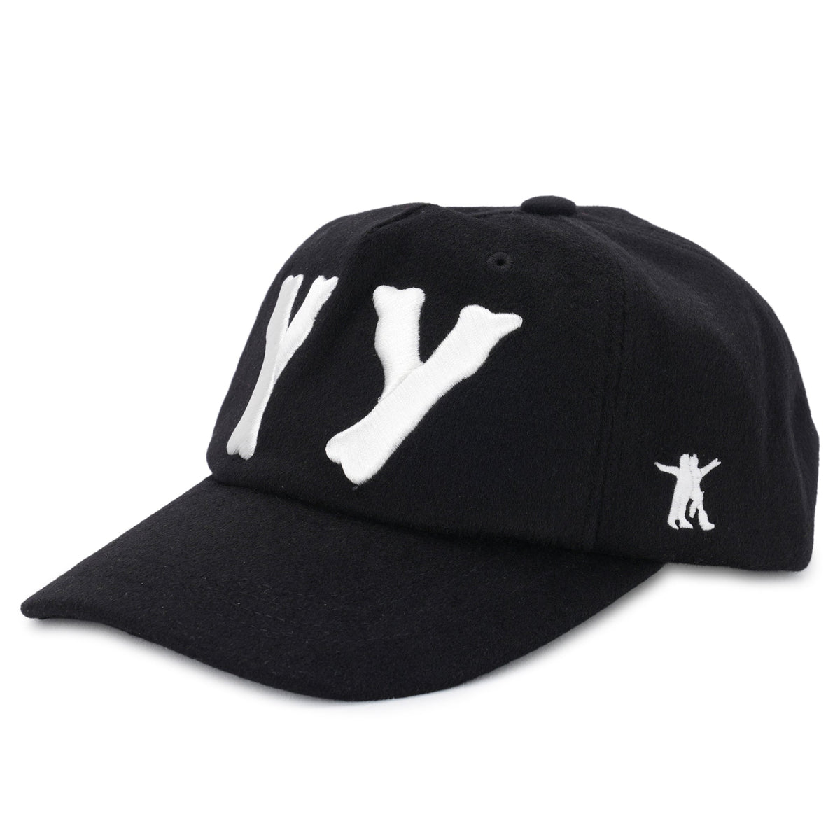 YY WOOL HEART BONE BALL CAP / BLACK