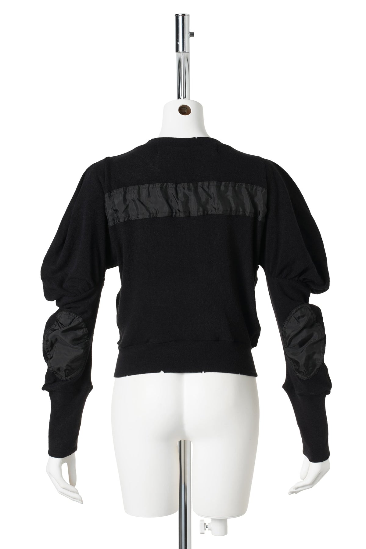SLOUCHY PUFF PANEL CARDIGAN / BLACK