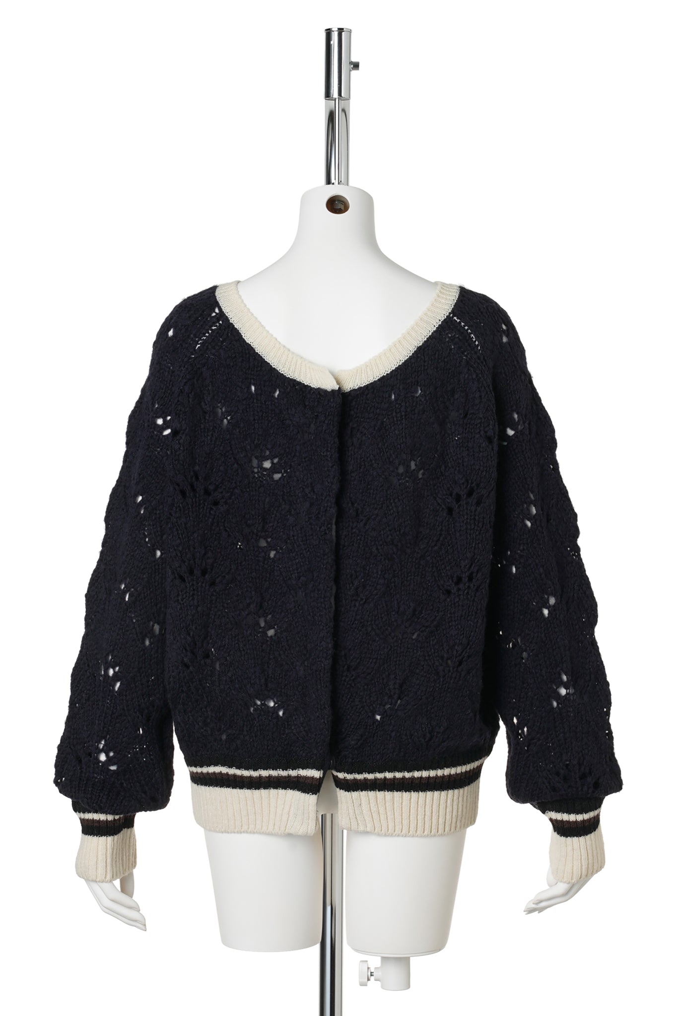 OPEN BACK POINTELLE KNIT / NAVY