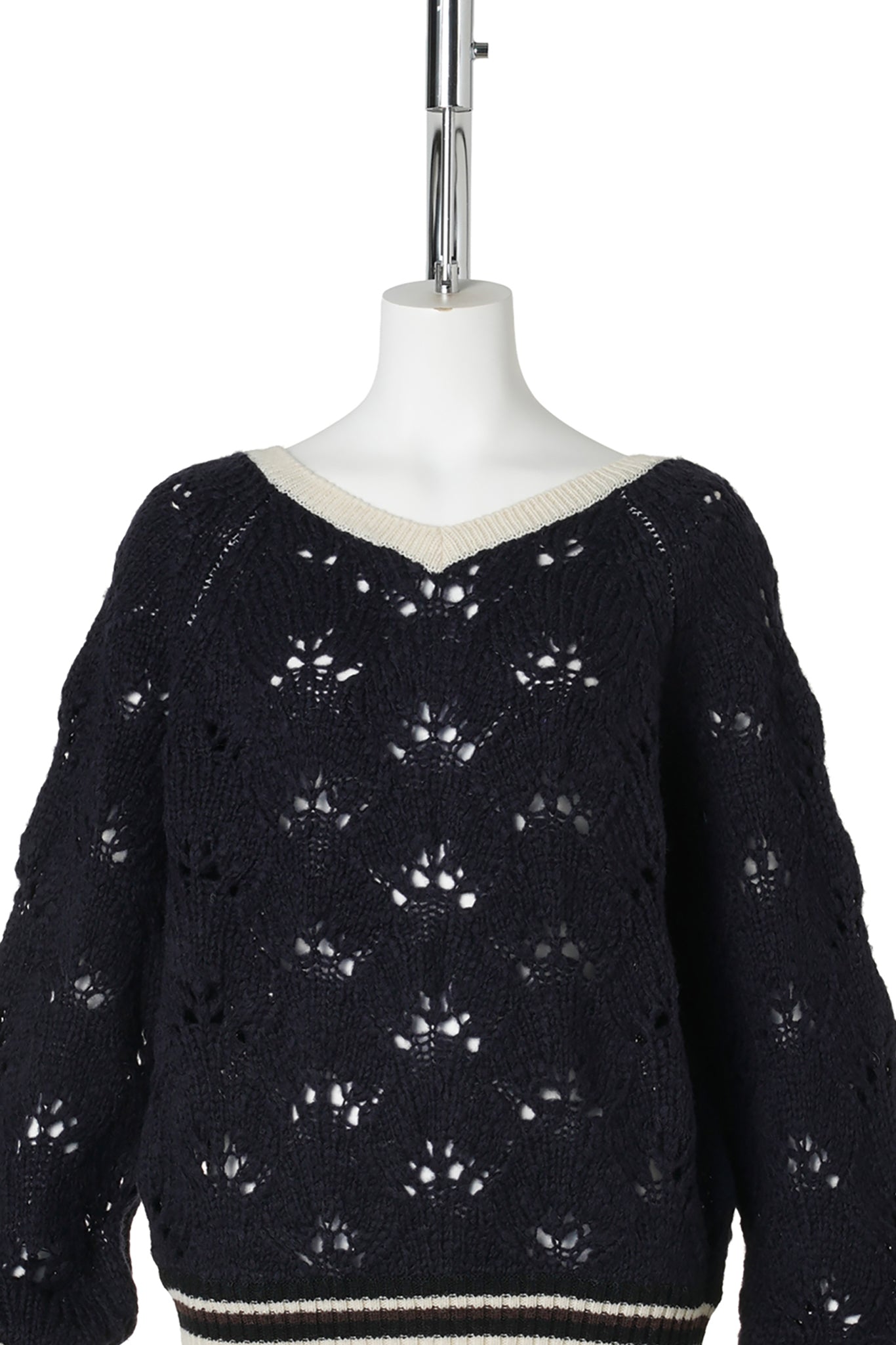 OPEN BACK POINTELLE KNIT / NAVY