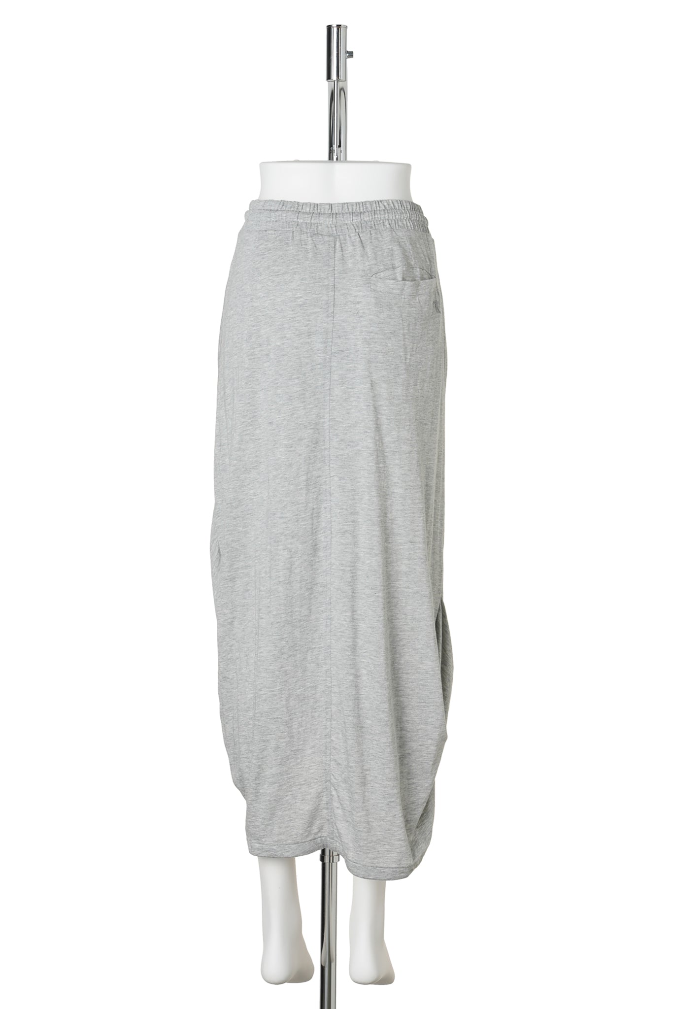 DRAPED COTTON SKIRT / GRAY