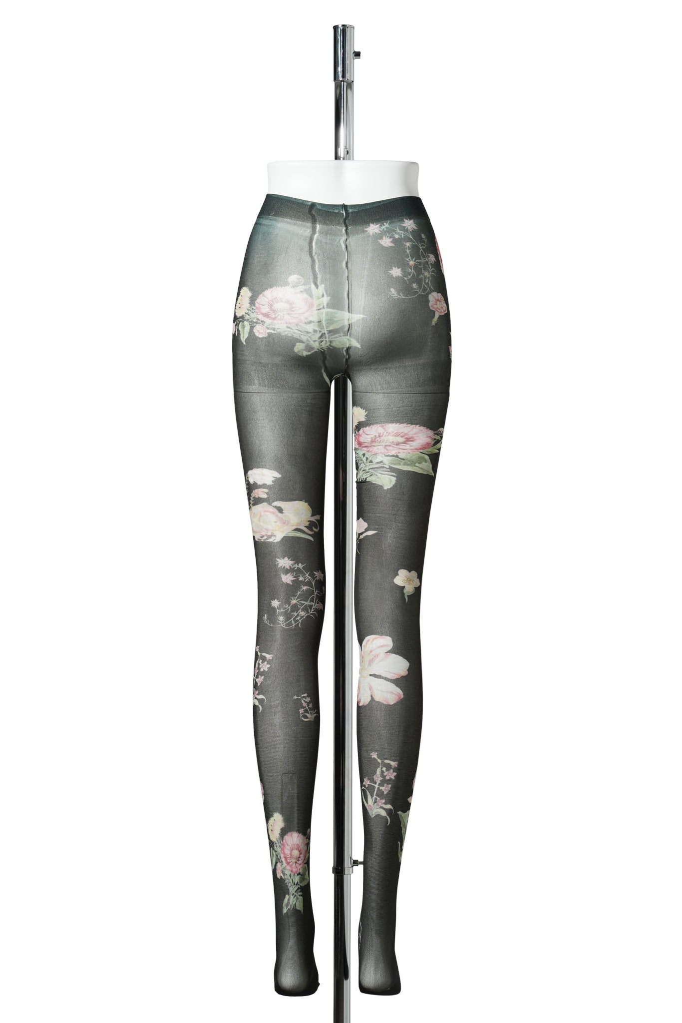 YY FLORAL TIGHTS / BLACK