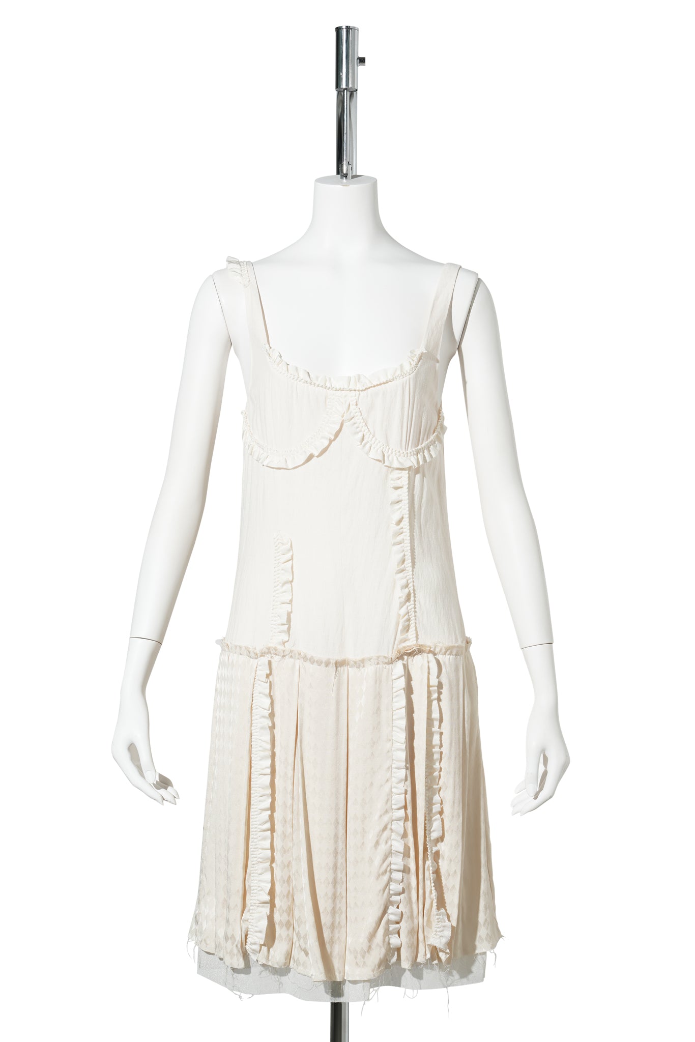 FLAPPER PLEATS DRESS / IVORY