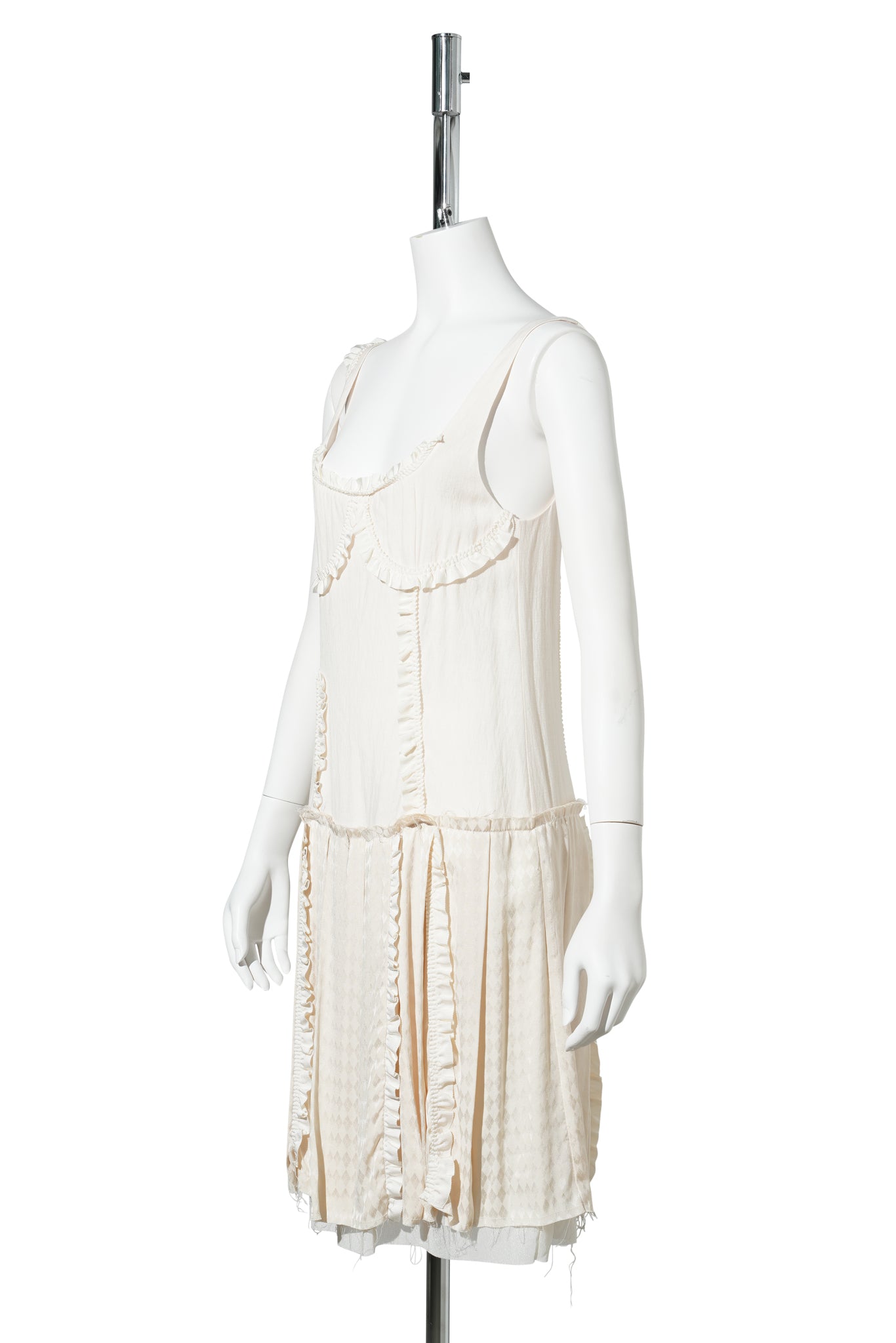 FLAPPER PLEATS DRESS / IVORY