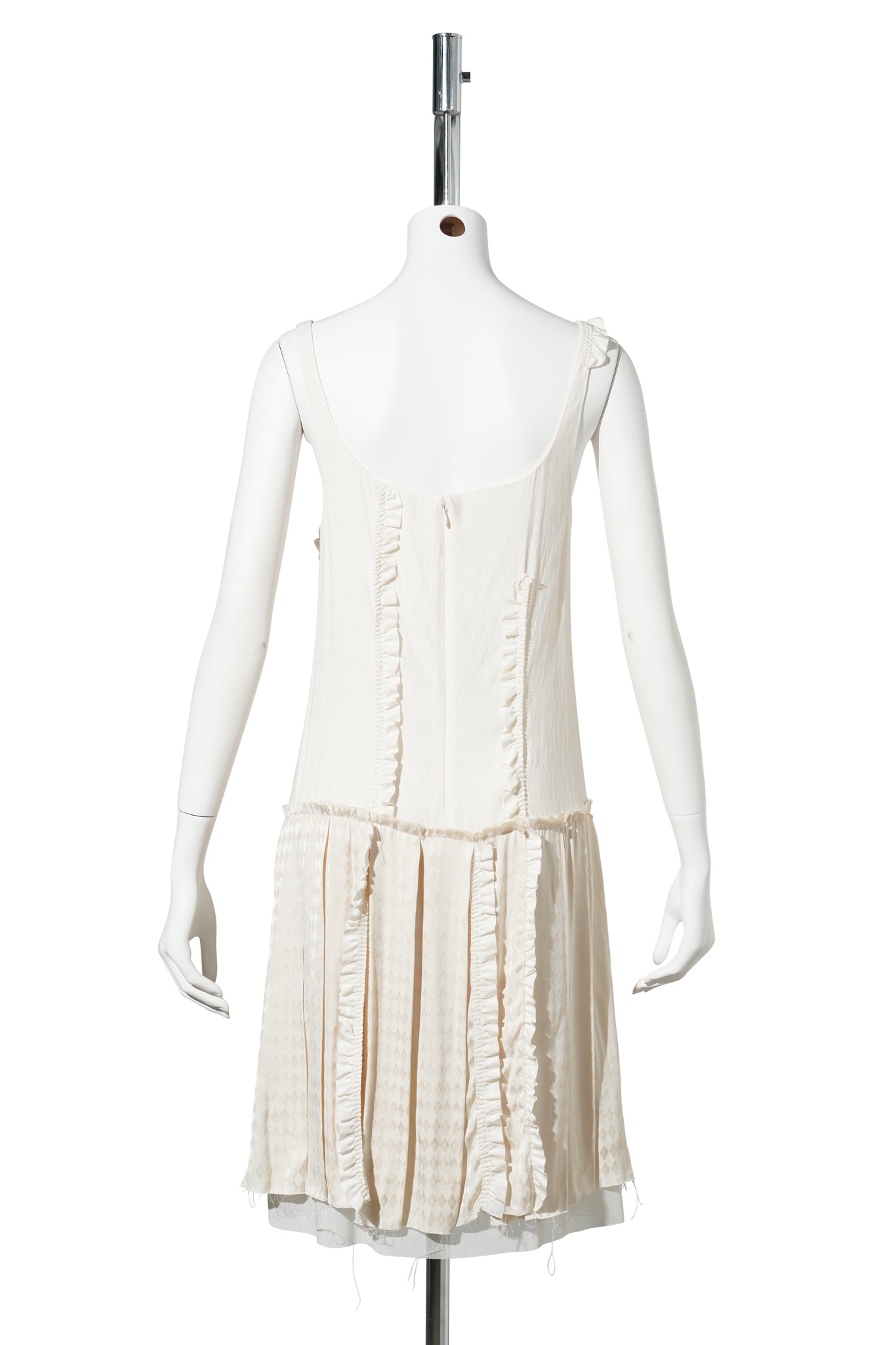 FLAPPER PLEATS DRESS / IVORY