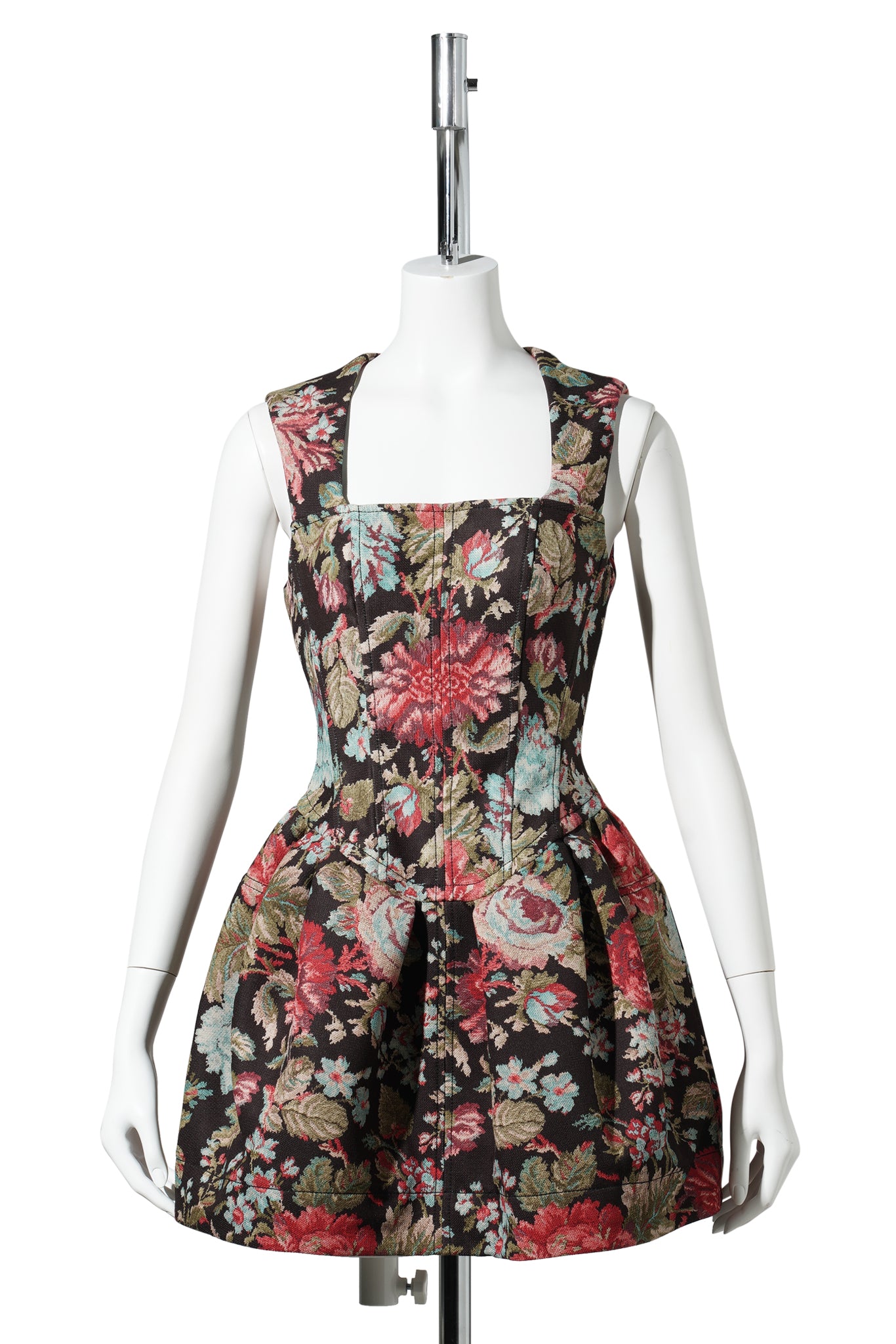 MINI FLORAL CORSET DRESS / MULTICOLOR