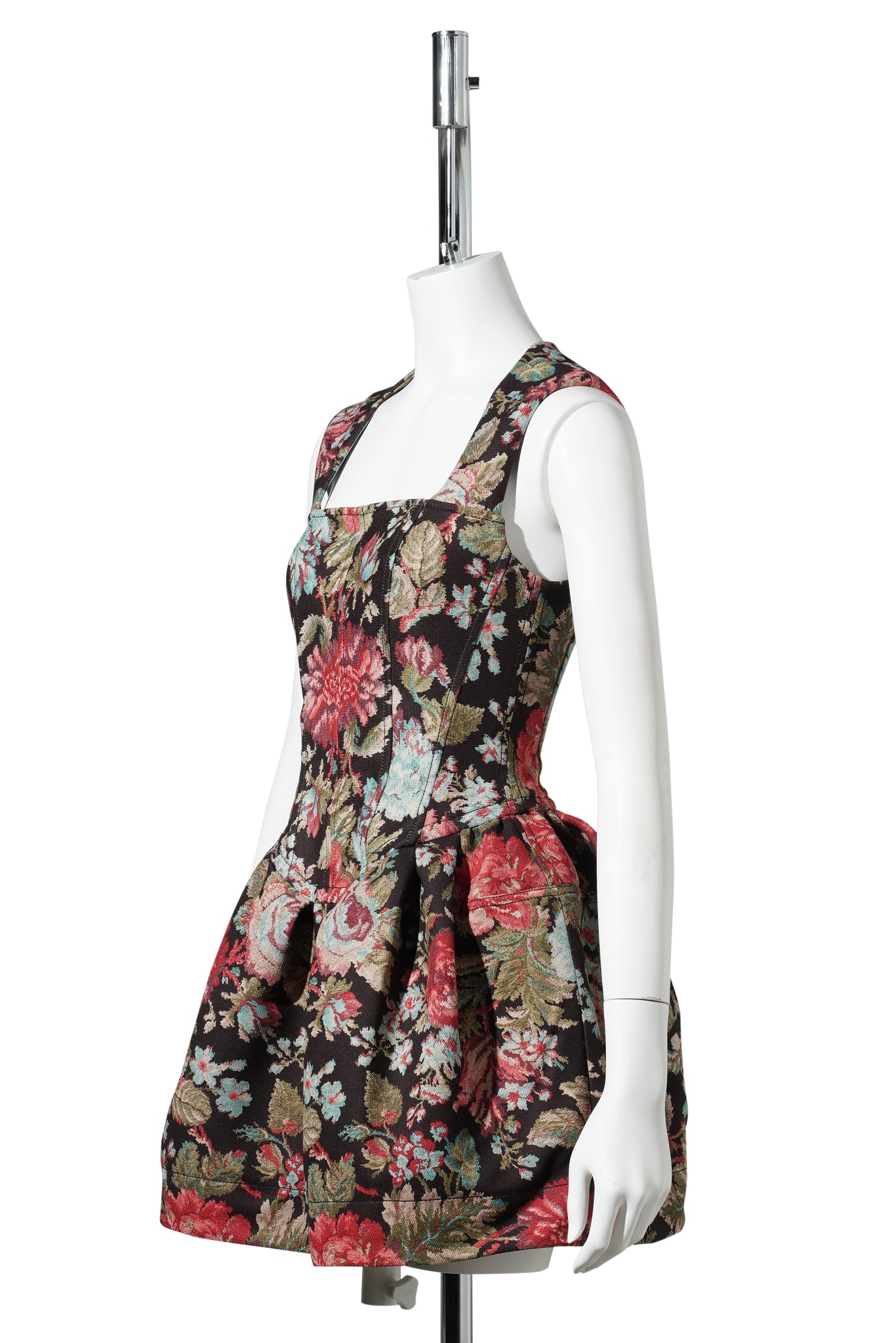 MINI FLORAL CORSET DRESS / MULTICOLOR