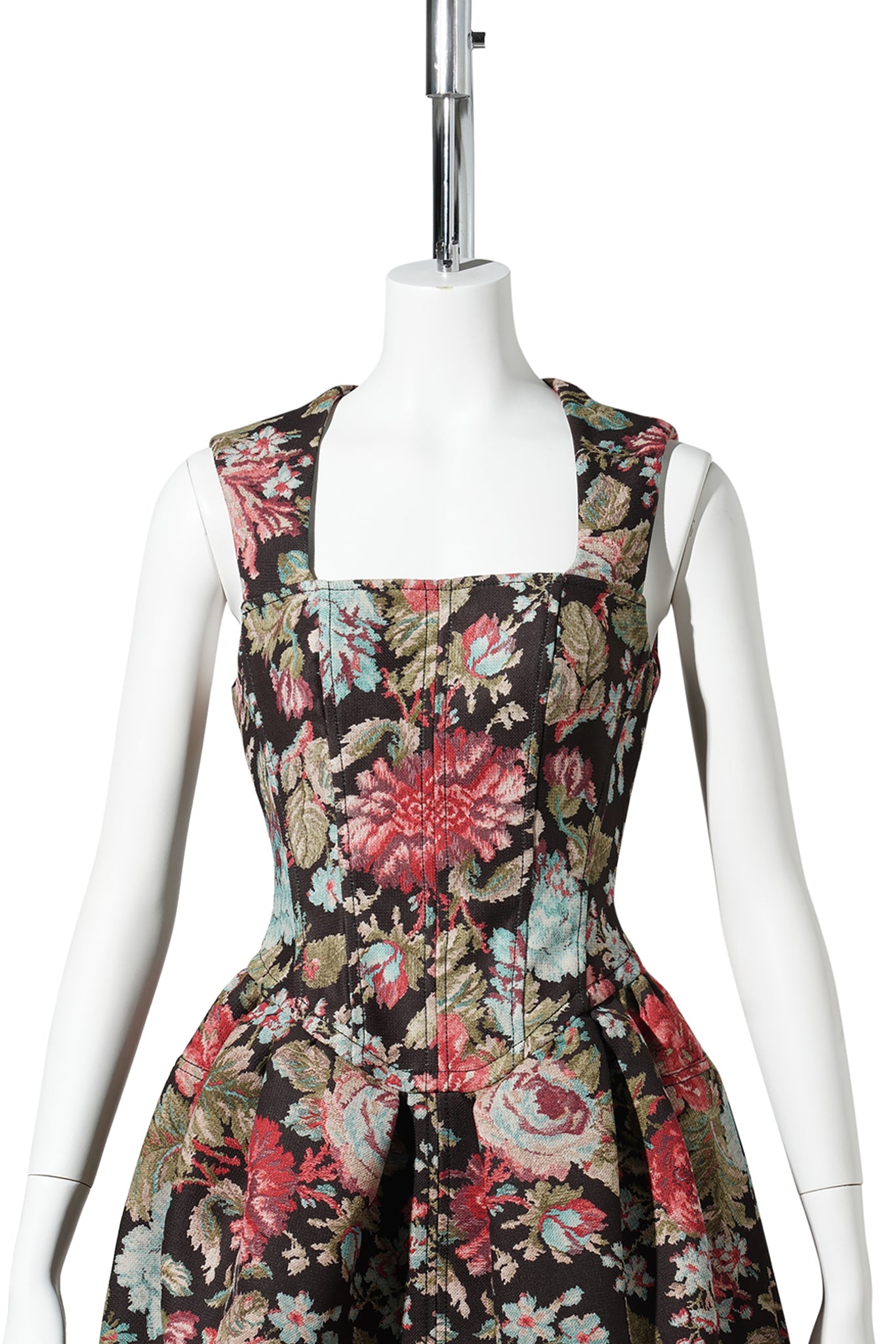 MINI FLORAL CORSET DRESS / MULTICOLOR