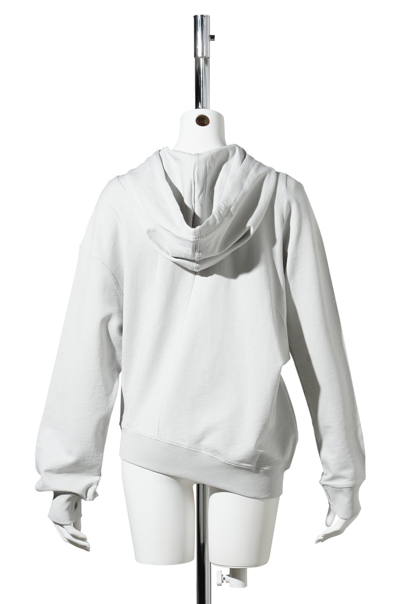 SLANT ZIP HOODIE / LIGHT GRAY
