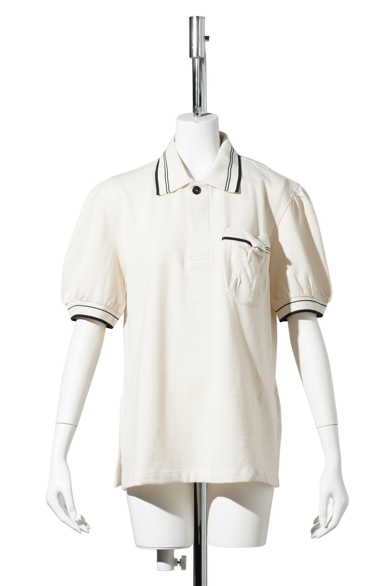 PUFFY PIQUÉ POLO / CREAM