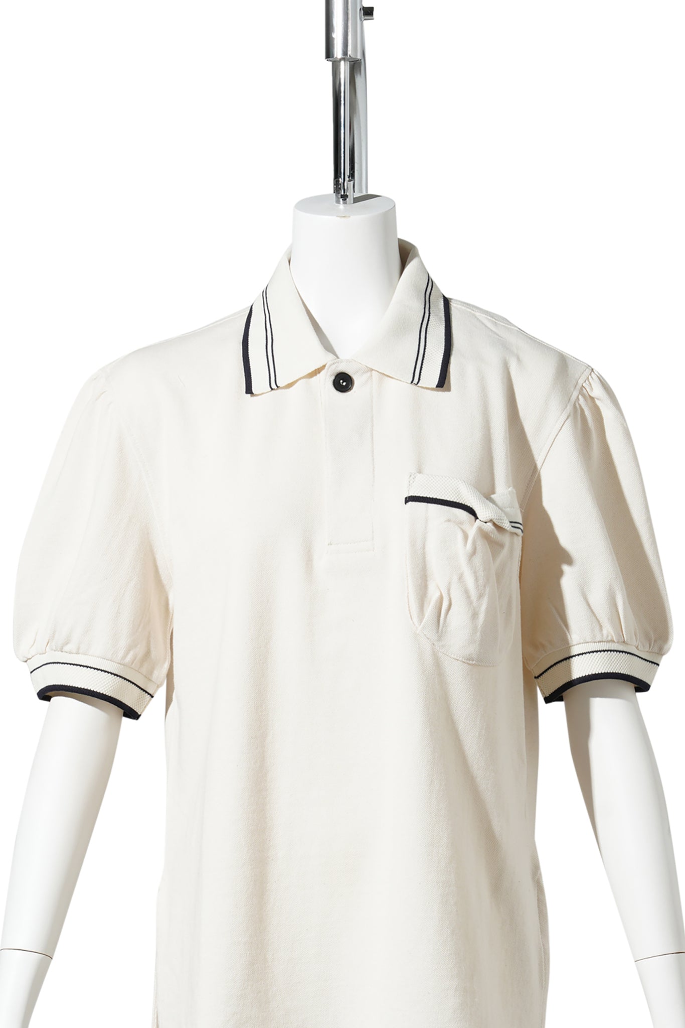 PUFFY PIQUÉ POLO / CREAM