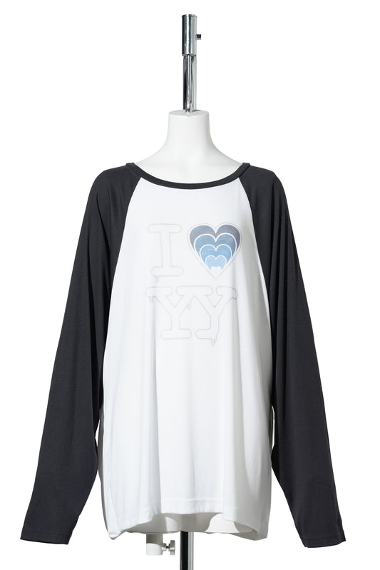 I LOVE YY RAGLAN TEE / BLUE