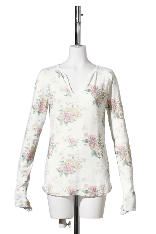 FLORAL HOOK HENLEY LONG SLEEVE / MULTI