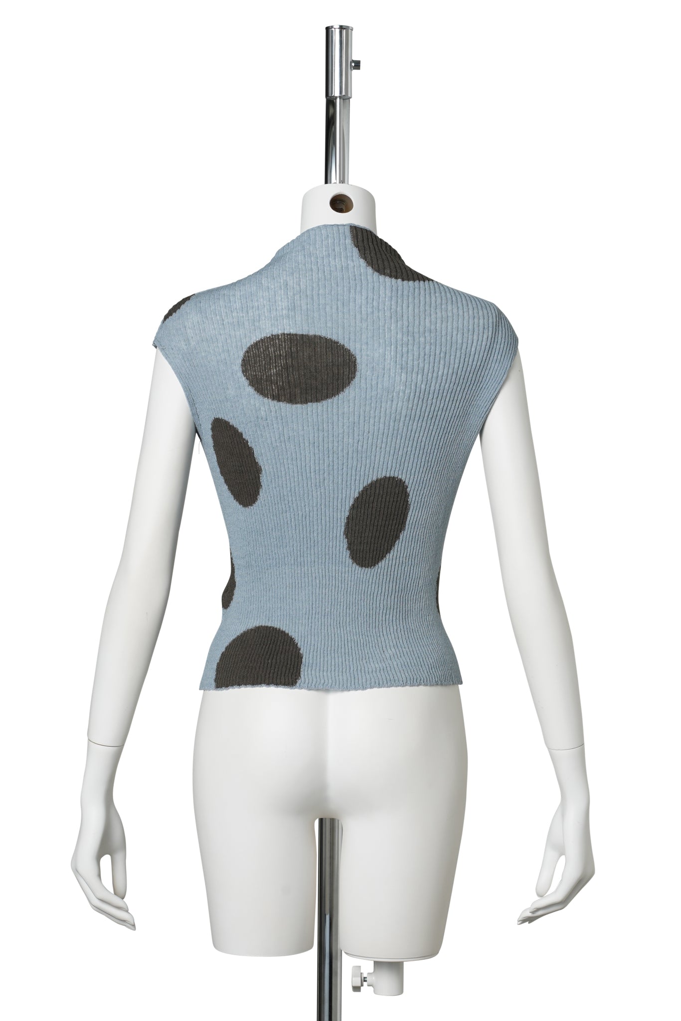 RIBBED DOT TOP / GRAYISH BLUE