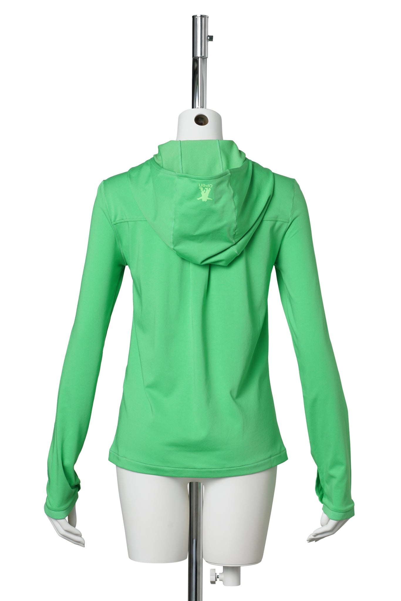 CURVED JERSEY HOODIE / LIME GREEN