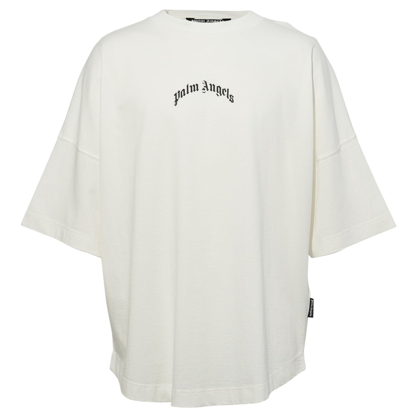 BACK CURVED LOGO OVER TEE / 0310:OFF WHITE BLACK