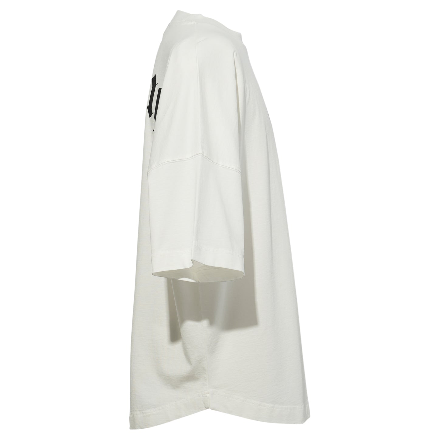 BACK CURVED LOGO OVER TEE / 0310:OFF WHITE BLACK