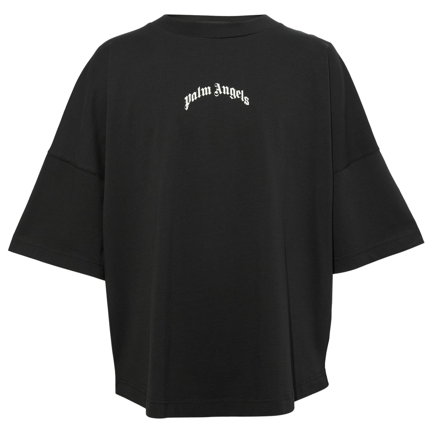 BACK CURVED LOGO OVER TEE / 1003:BLACK OFF WHITE