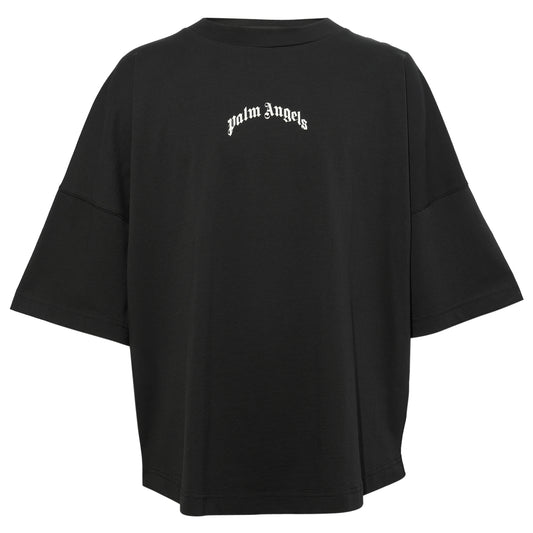 BACK CURVED LOGO OVER TEE / 1003:BLACK OFF WHITE