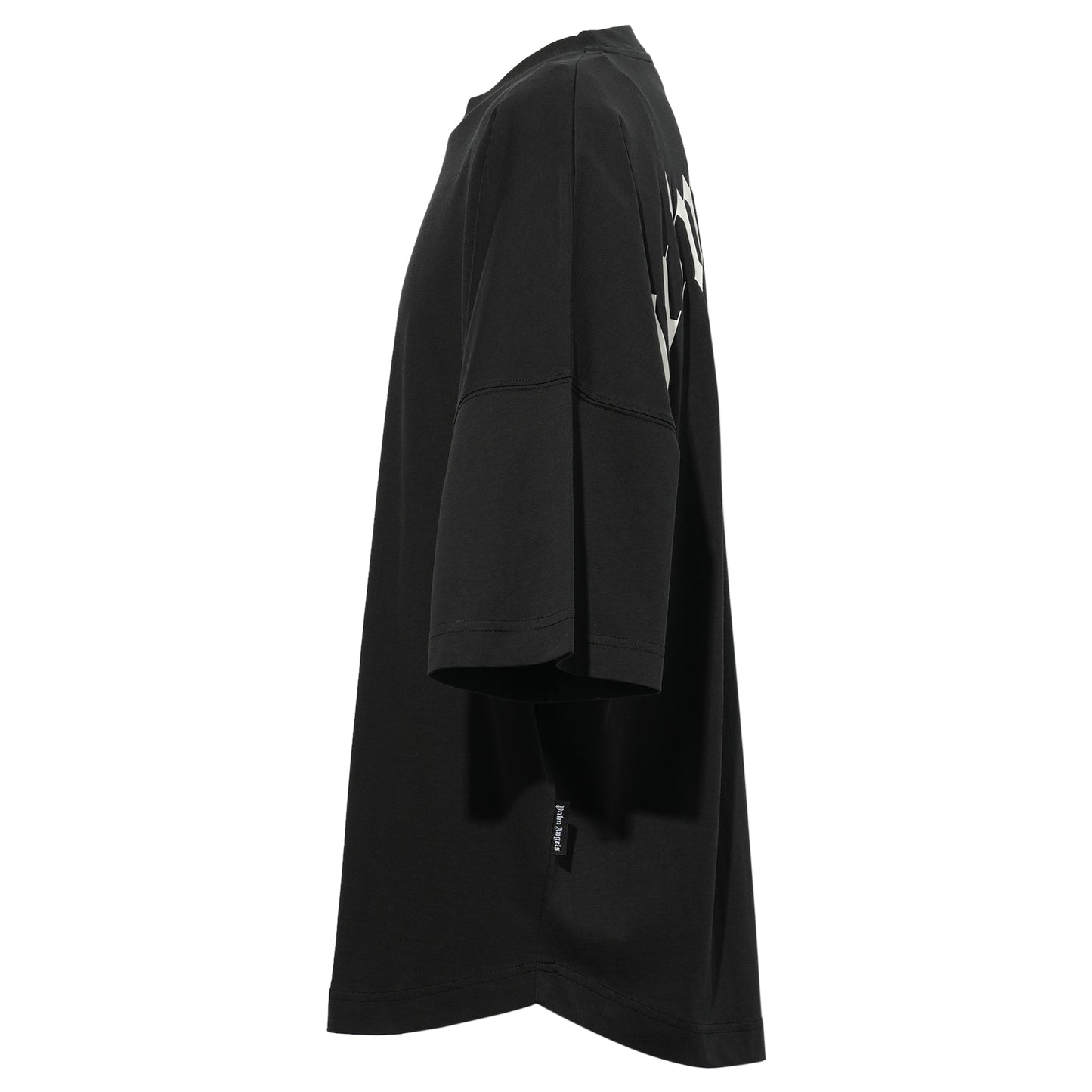 BACK CURVED LOGO OVER TEE / 1003:BLACK OFF WHITE