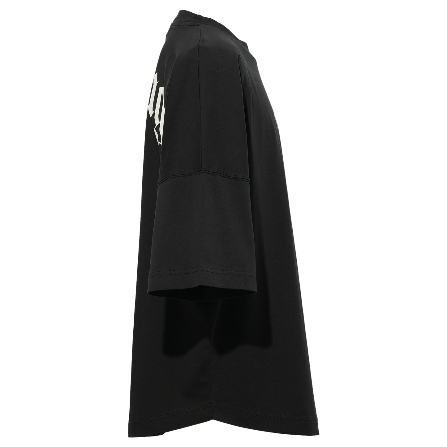 BACK CURVED LOGO OVER TEE / 1003:BLACK OFF WHITE