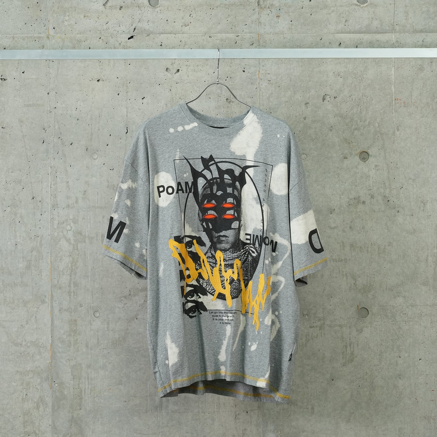 SLAM POET OVERSIZED TOP / GREY MARLE WASH