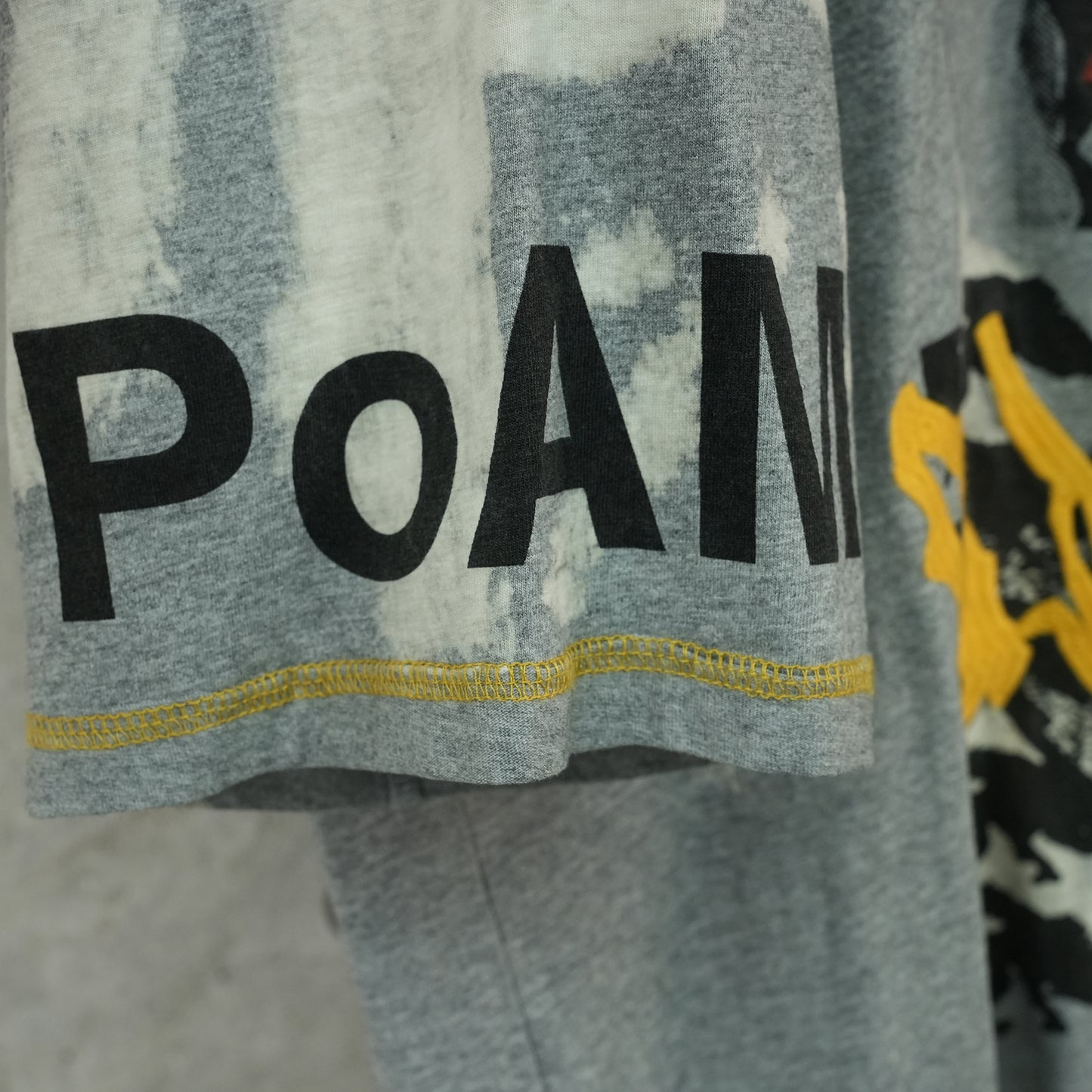 SLAM POET OVERSIZED TOP / GREY MARLE WASH