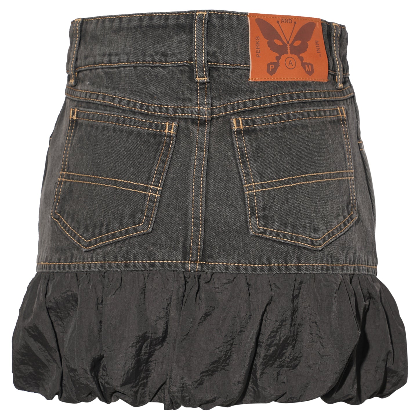 URSULA K DENIM BUBBLE SKIRT / BLACK