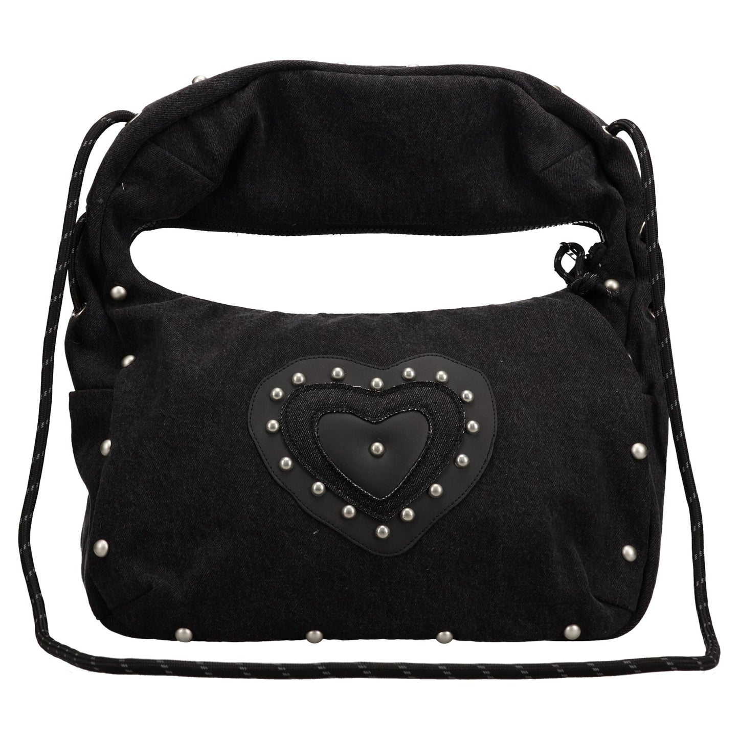 TAROT BAG - DENIM HEARTS / BLACK