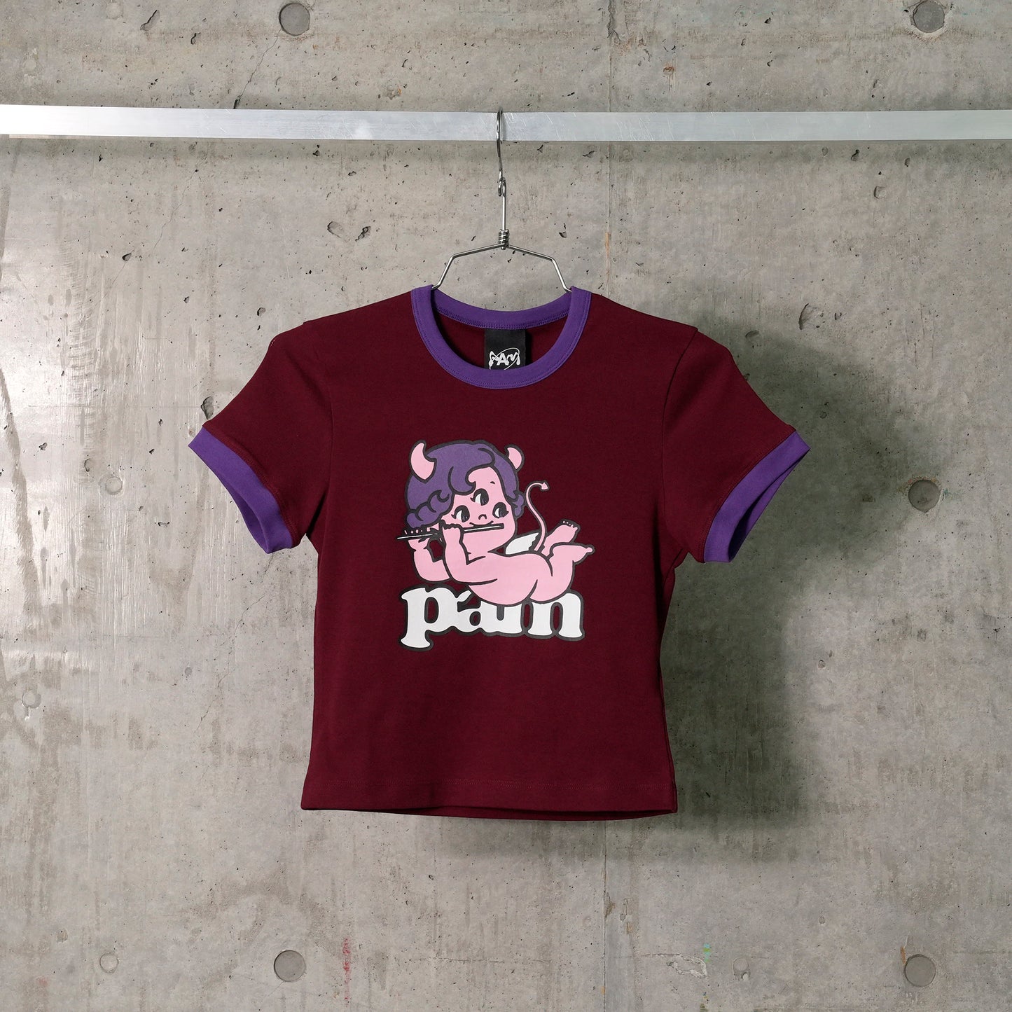 LIL' DEVIL BABY TEE / BURGUNDY