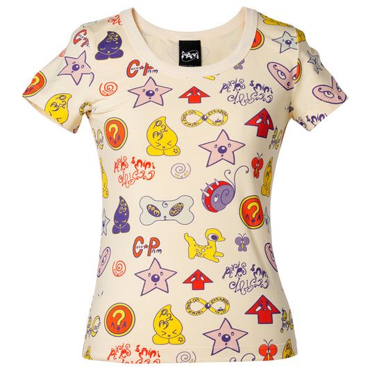 COCO SCOOP BB TEE / AOP