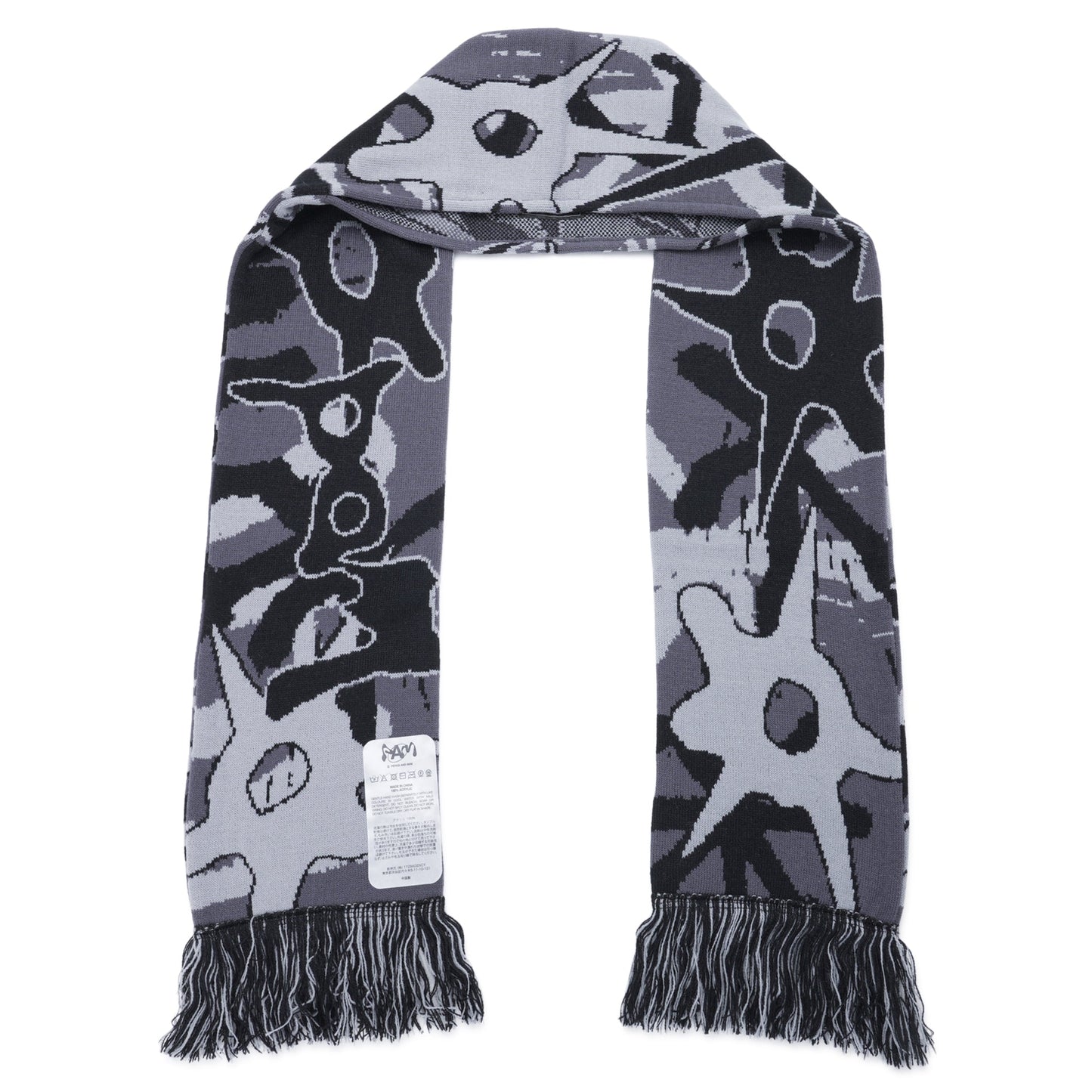 MULTI SHOT URCHIN BONNET SCARF / GREY