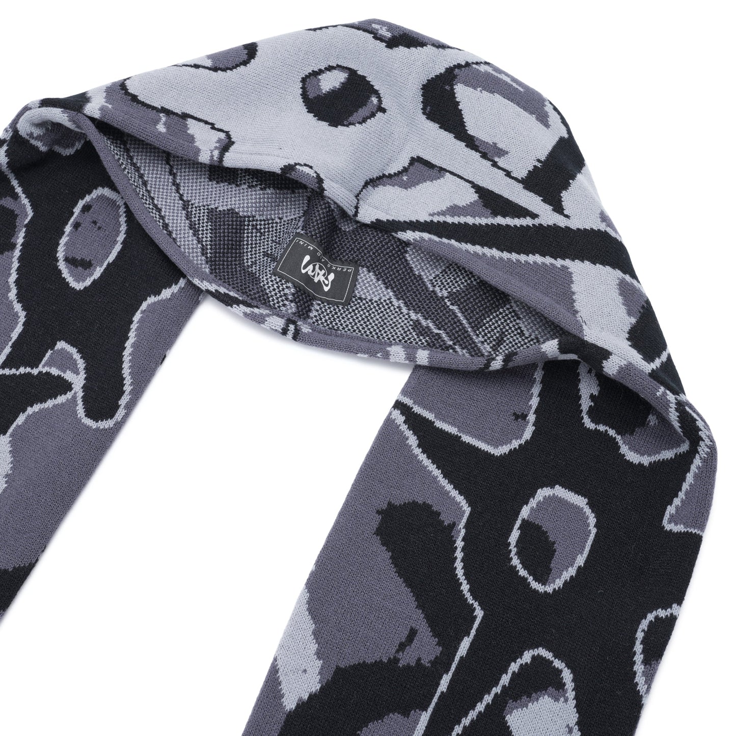 MULTI SHOT URCHIN BONNET SCARF / GREY