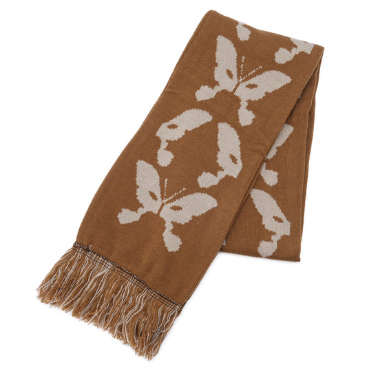 KALEIDOSCOPE BONNET SCARF / BROWN
