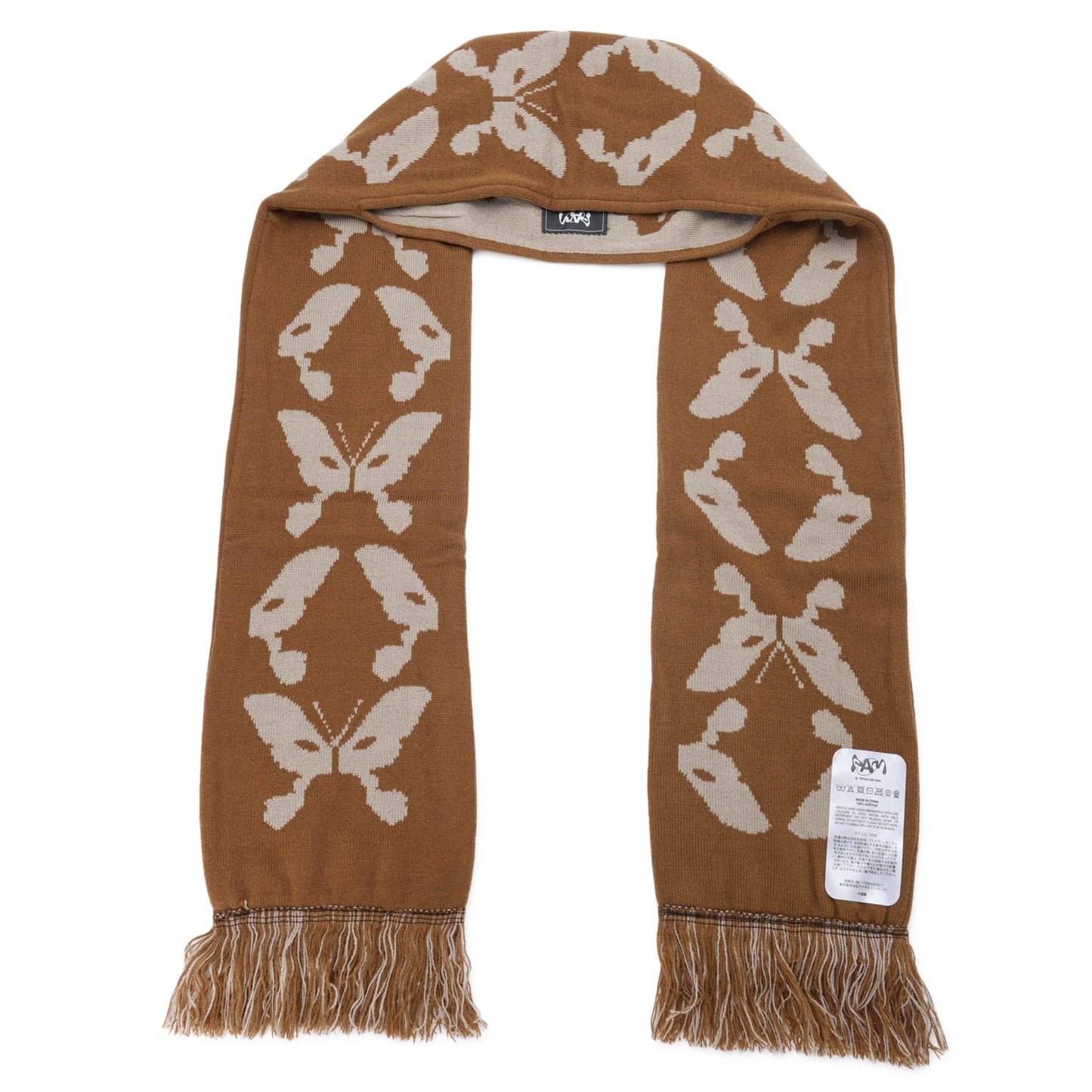 KALEIDOSCOPE BONNET SCARF / BROWN