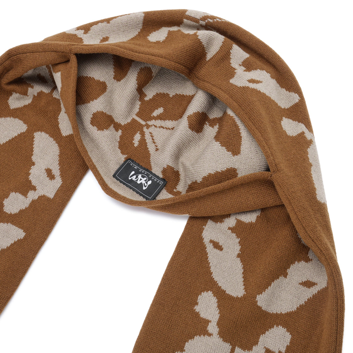 KALEIDOSCOPE BONNET SCARF / BROWN