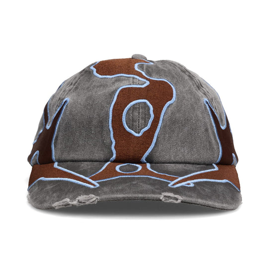 OUTLINE LOGO CAP / BLACK WASH