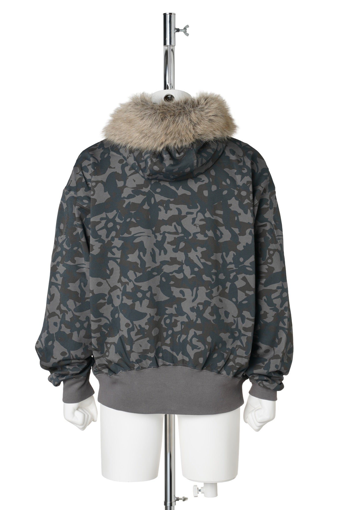 ABC FUR TRIM HOODED ZIP THRU SWEAT / ABC