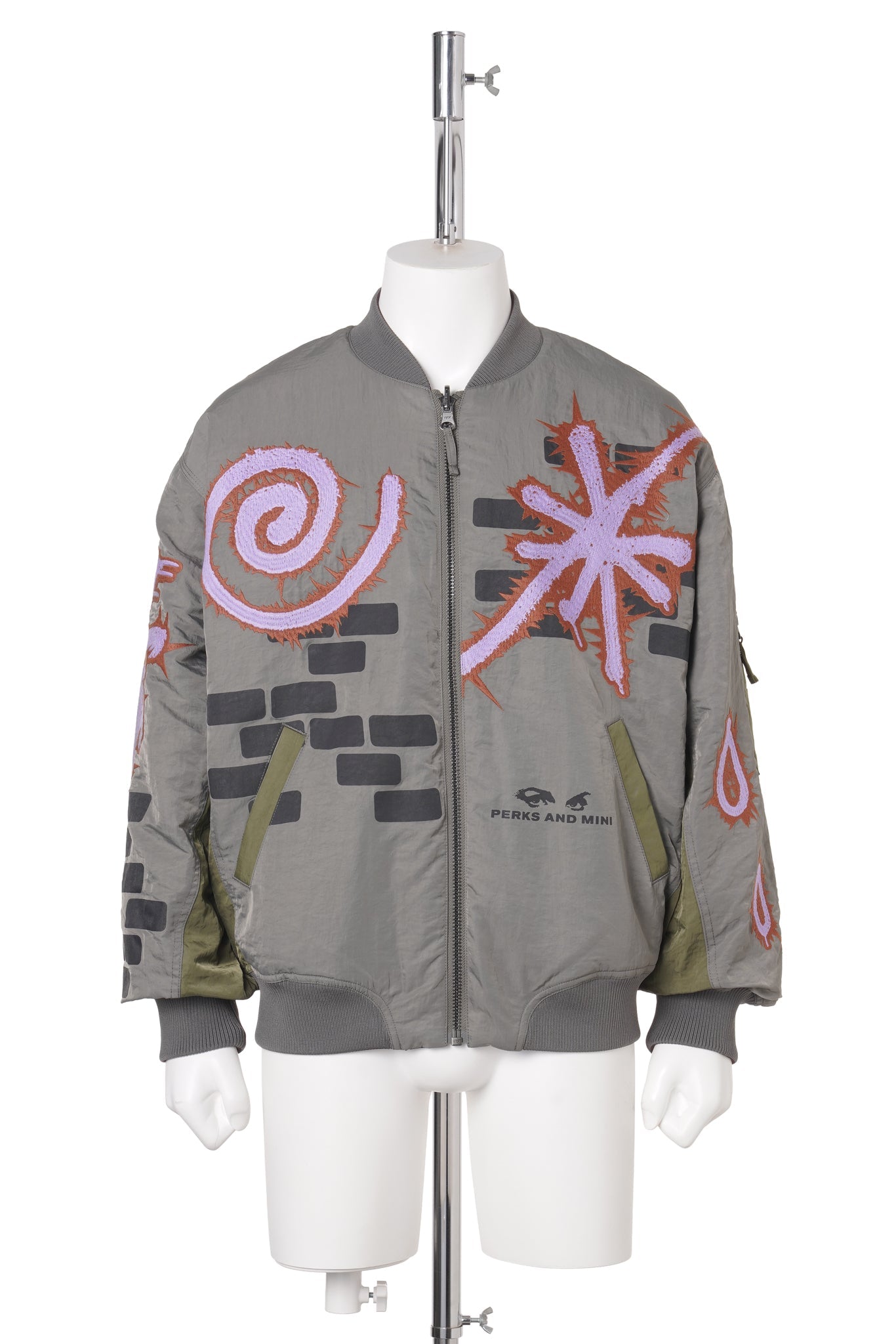 ADORNED REVERSIBLE BOMBER JACKET / DRABS