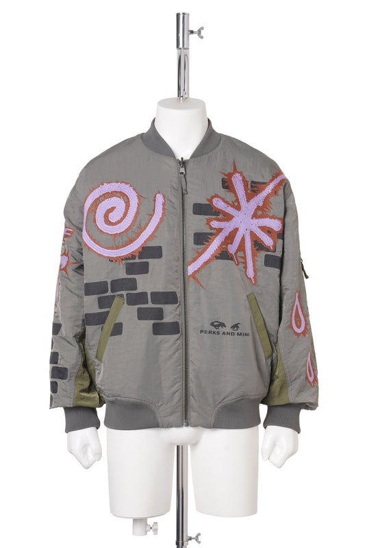 ADORNED REVERSIBLE BOMBER JACKET / DRABS