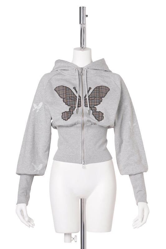 FLUTTER BOARD ZIP THRU / GREY MARLE