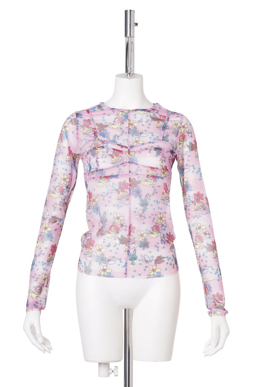 JUNO MESH HOLIDAY LS TOP / BRIGHT