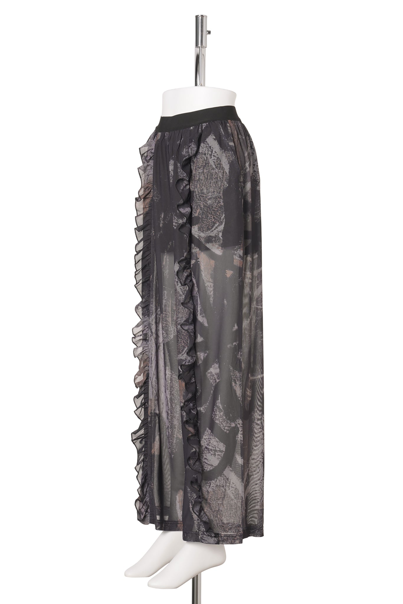 MURUS MESH RUFFLE TROUSERS / SHADOWS