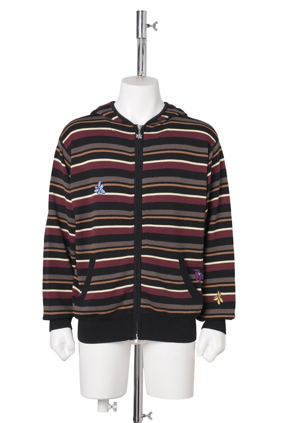 NAMES GO BY HOODED ZIP THRU KNIT / MULTI